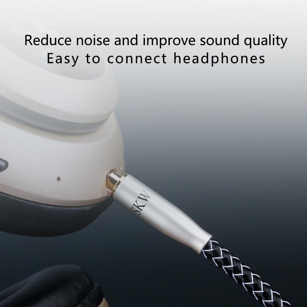 SKW WG20-02B Audio Cable 3.5MM To 3.5MM Jack Silver Plating On OCC Conductor HiFiGo 