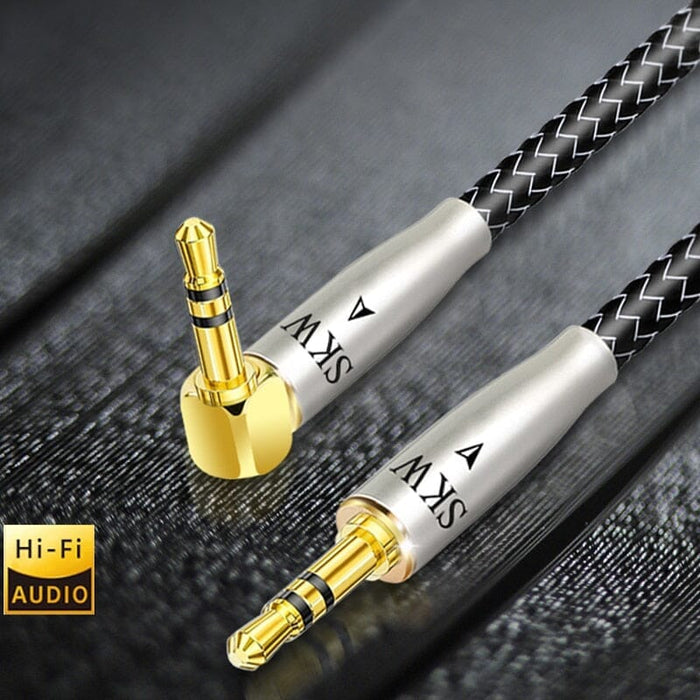 SKW WG20-02C Car Aux Audio Cable 3.5MM To 3.5MM Jack High-Purity Copper Conductor HiFiGo 