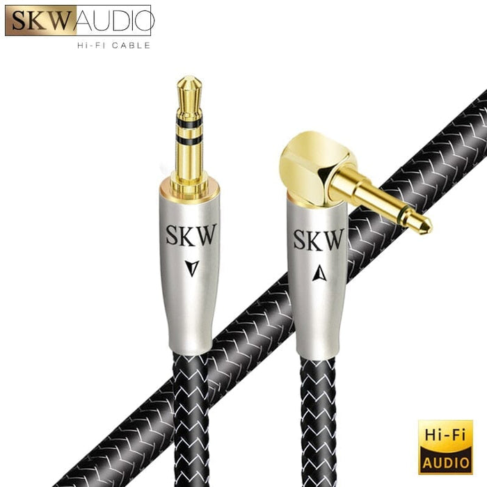 SKW WG20-02C Car Aux Audio Cable 3.5MM To 3.5MM Jack High-Purity Copper Conductor HiFiGo WG20-02C 2m 