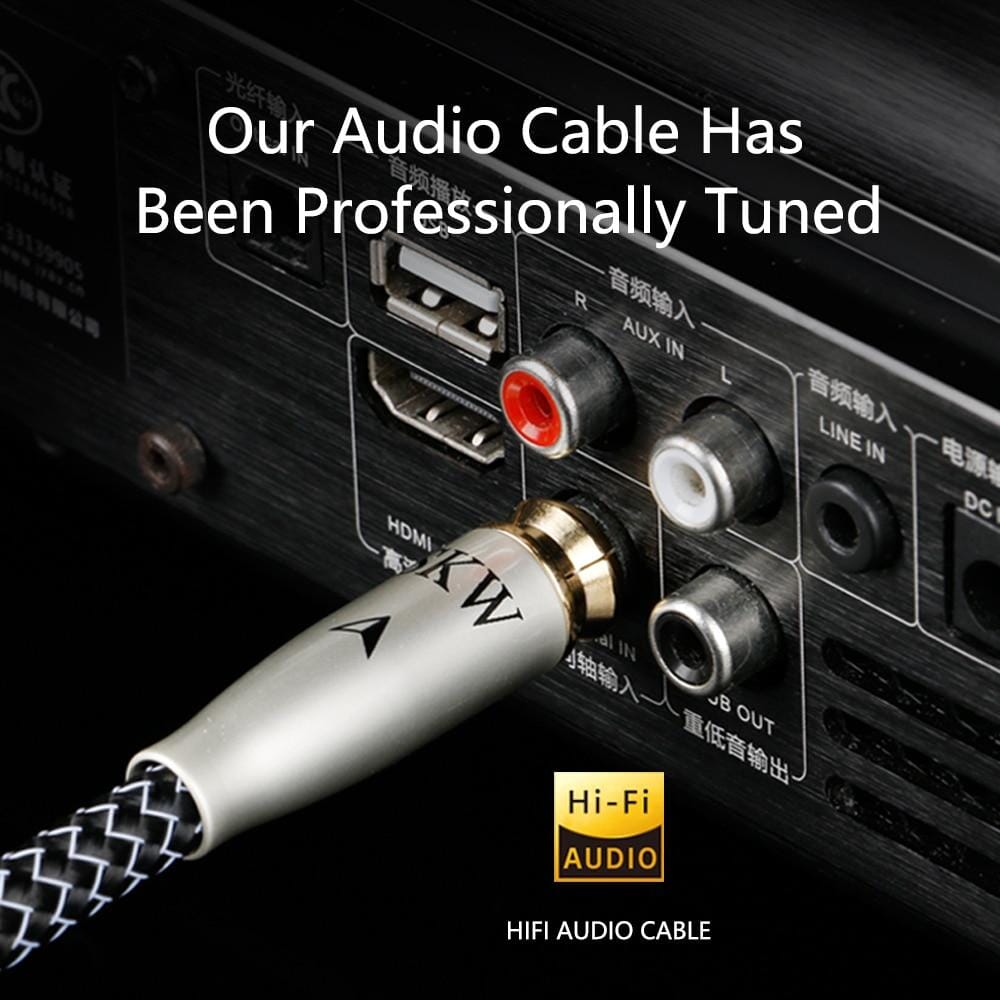 SKW WG20-03 Digital Coaxial SPDIF Audio Cable Silver Plated OCC Conductor RCA Cable Subwoofer Cord HiFiGo 