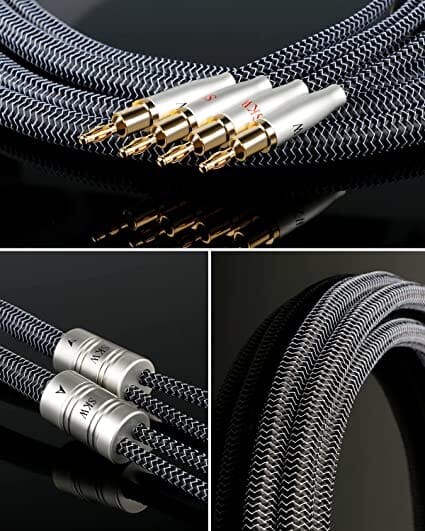 SKW WG20-05 Speaker Cables With Banana Plug For Home Cinema Amplifier Speaker HiFi System HiFiGo 