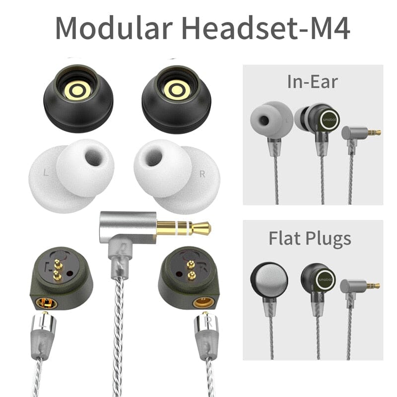 Smabat M4 15mm Dynamic Driver In-Ear Earphone Flat Ezarbuds HiFiGo 