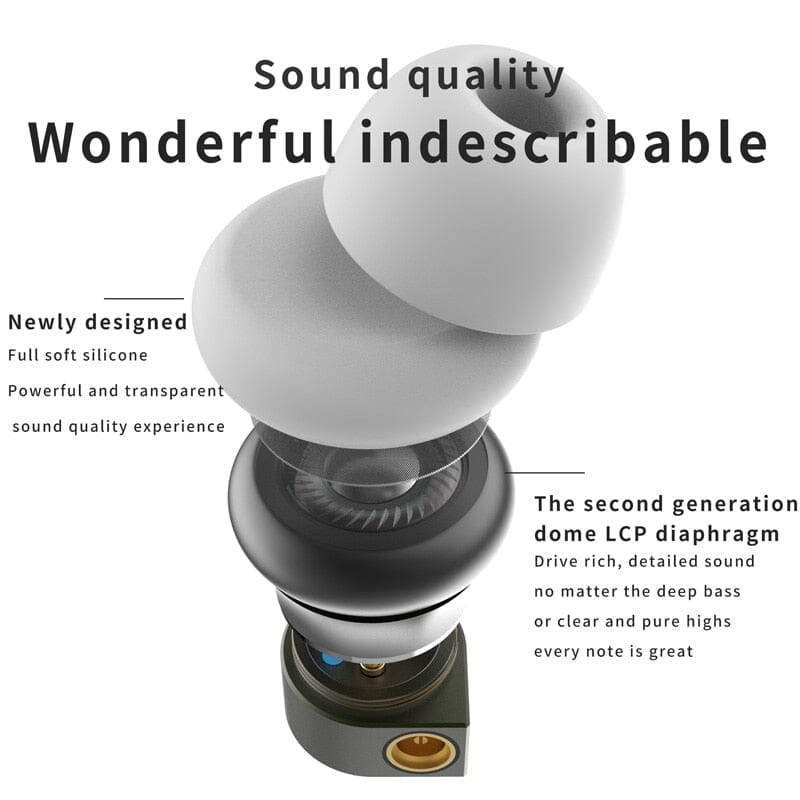 Smabat M4 15mm Dynamic Driver In-Ear Earphone Flat Ezarbuds HiFiGo 