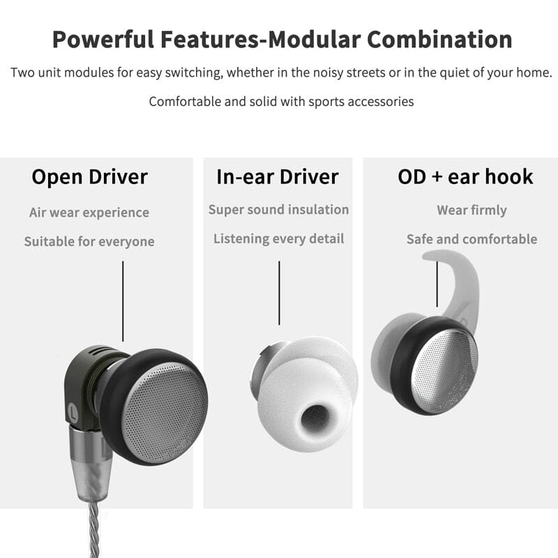 Smabat M4 15mm Dynamic Driver In-Ear Earphone Flat Ezarbuds HiFiGo 