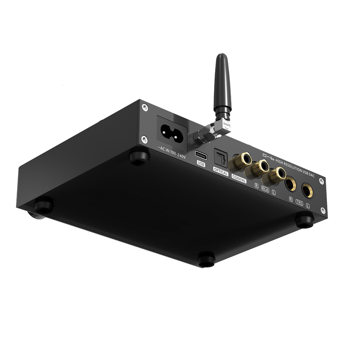 SMSL D-6 High-Resolution USB-C Bluetooth 5.1 Audio DAC HiFiGo 