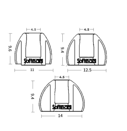 Softears UC New Liquid Silicone Eartips For 4.9-6.5 mm Nozzle HiFiGo 