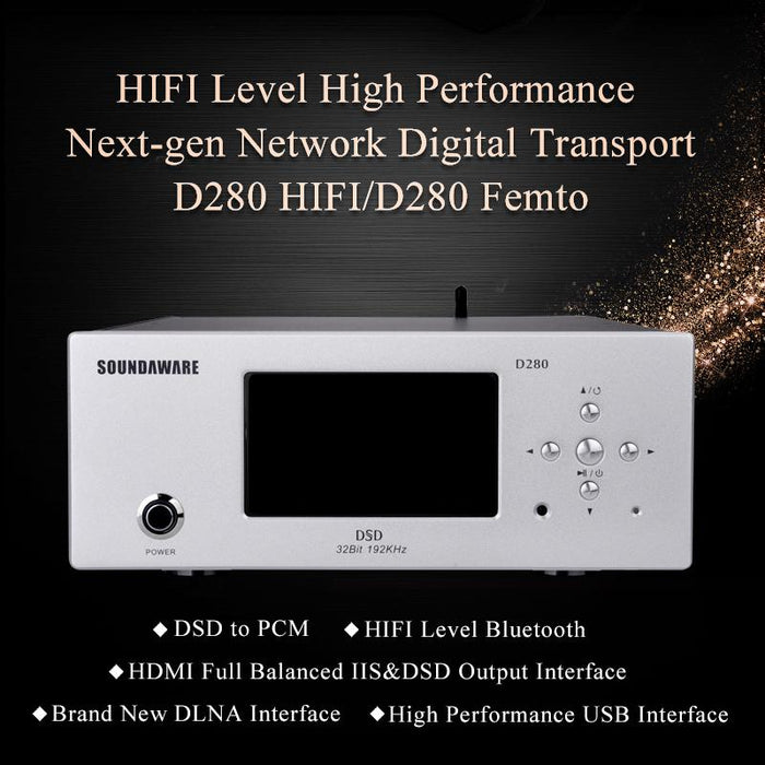 Soundaware D280 Hifi Network Digital Interface Transport Femto FPGA Player DSD Digital Interface HiFiGo 