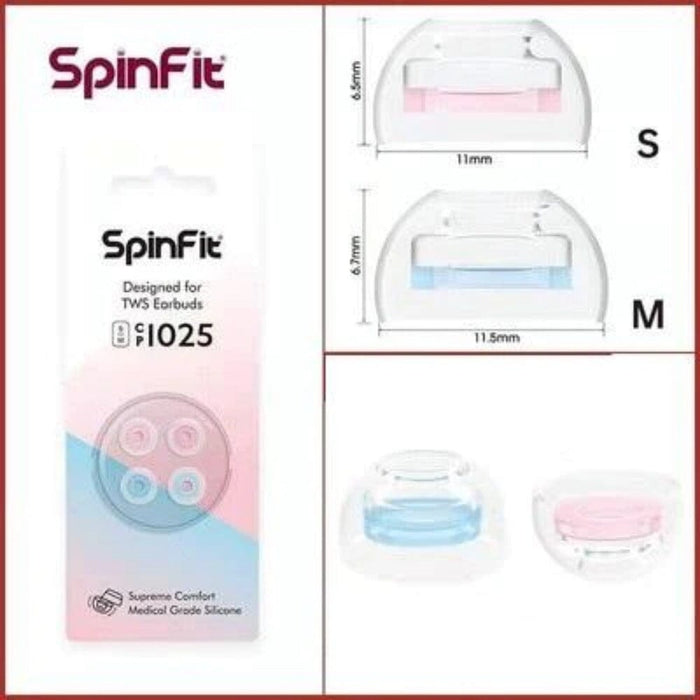 SpinFit CP1025 Universal Short Silicone Eartips for TWS 4.5 -5.5mm Nozzle HiFiGo 
