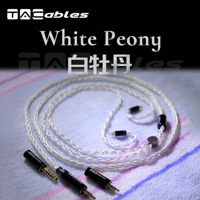 TACables White Peony Litz Silver Plated 6N Single Crystal Copper Earphone Cable HiFiGo 