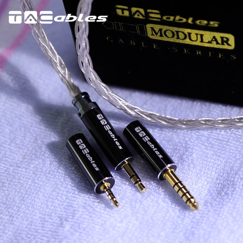 TACables White Peony Litz Silver Plated 6N Single Crystal Copper Earphone Cable HiFiGo 