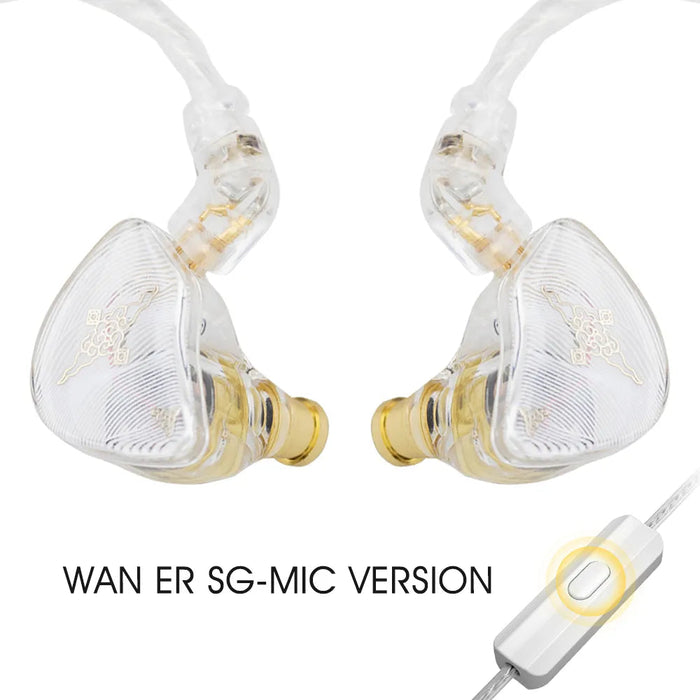 Tangzu WAN ER SG 2022 New 10mm Dynamic Driver In-Ear Earphone IEMs Earphone HiFiGo White With Mic 