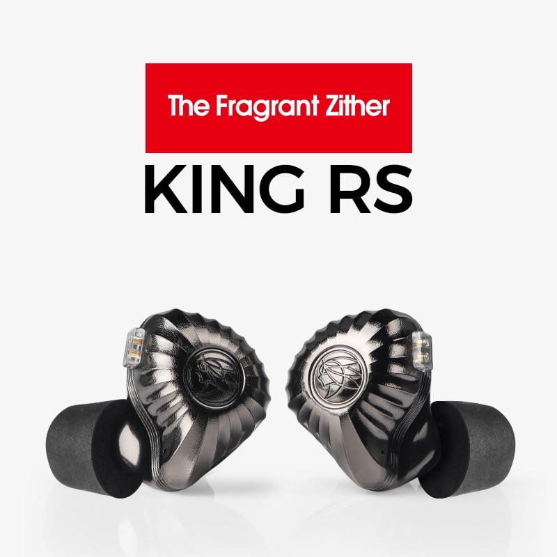 TFZ/KING RS HIFI IEM Earphones Hybrid 4nd Driver Unit Gold Diaphragm HiFiGo 