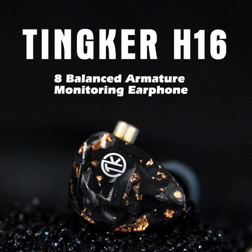 Tingker H16 8BA Monitoring Earphone Interchangeable Cable In-Ear IEMs HiFiGo 