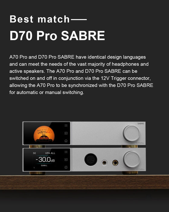 TOPPING A70Pro AMP + D70Pro SABRE DAC + XLR Cable Combo HiFiGo 