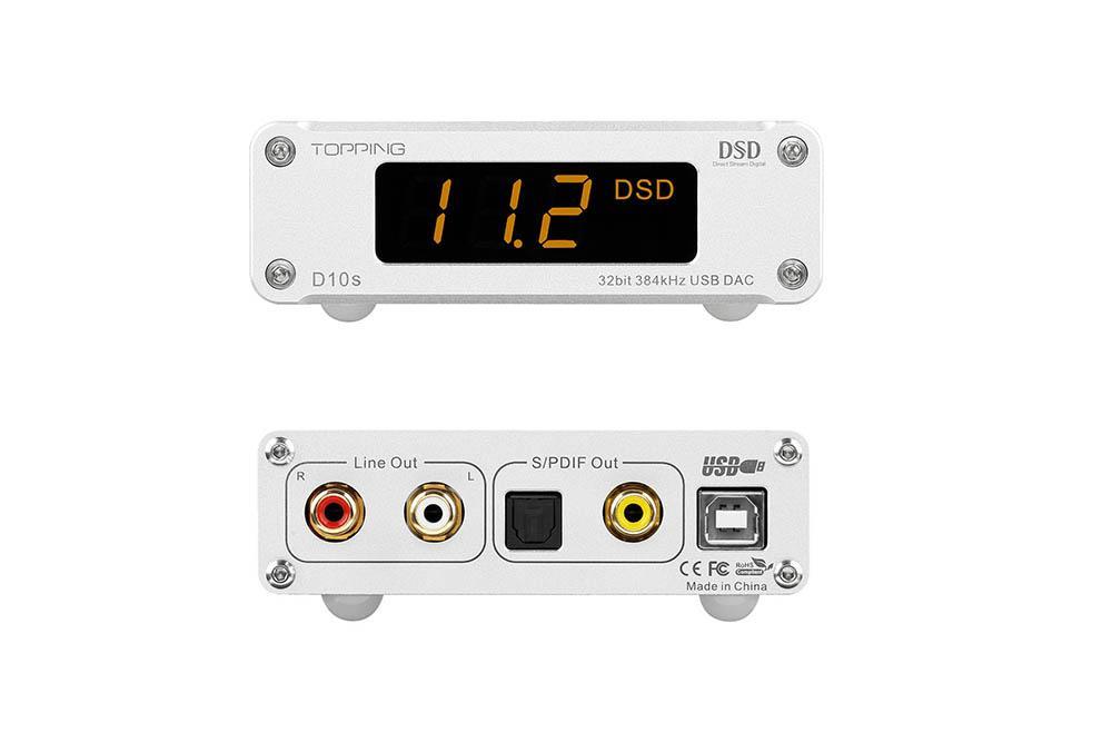 TOPPING D10S USB DAC ES9038Q2M PCM384 DSD256 Audio Decoder DAC Decoder HiFiGo 