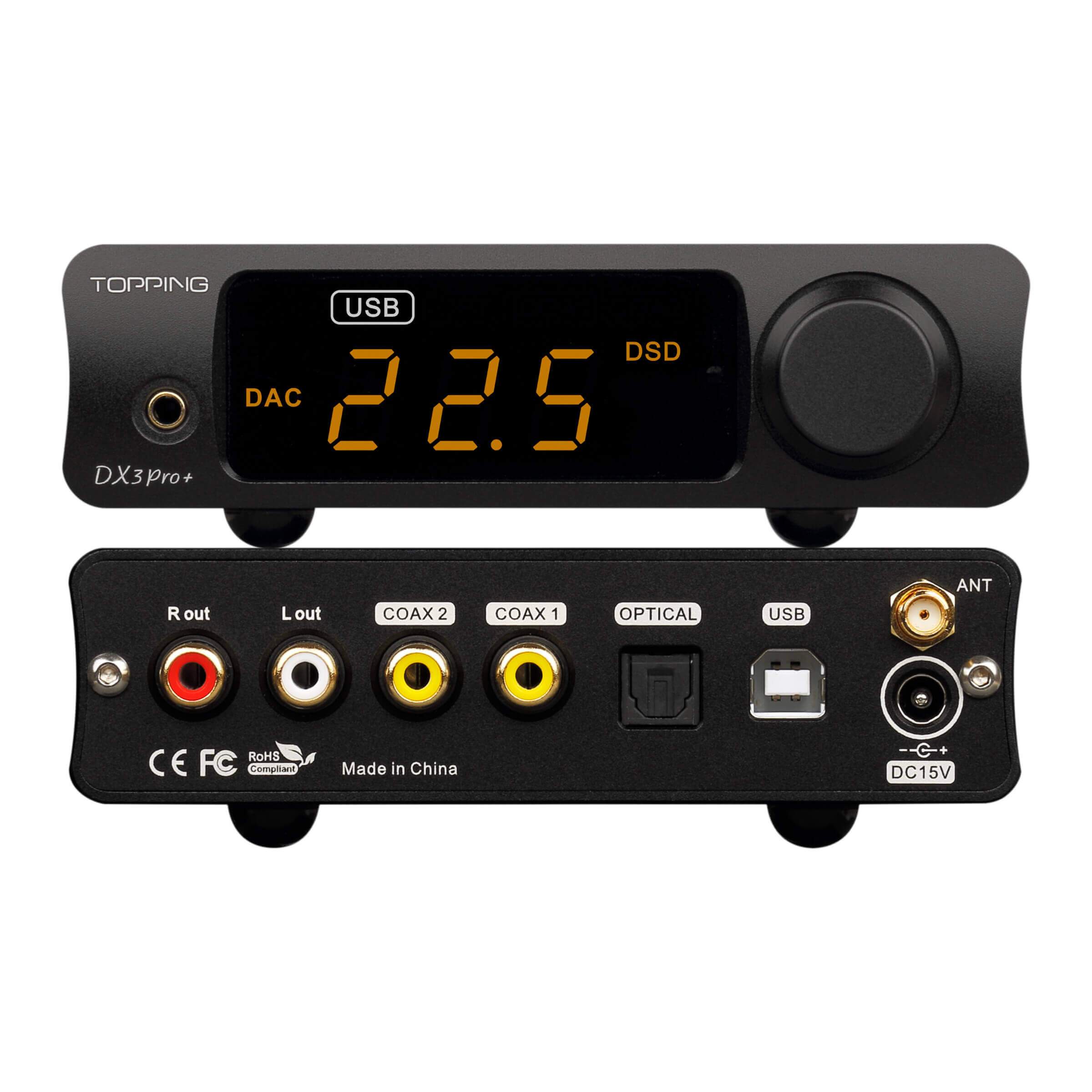 TOPPING DX3pro+ Bluetooth 5.0 DAC & Headphone Amplifier Pre Amplifier HiFiGo 