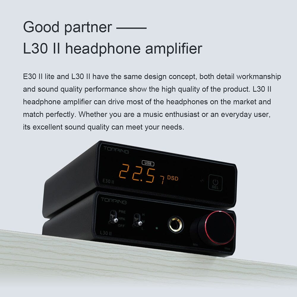 TOPPING E30 II Lite AK4493S Decoder Digital to Analog Convertor (DAC) HiFiGo 