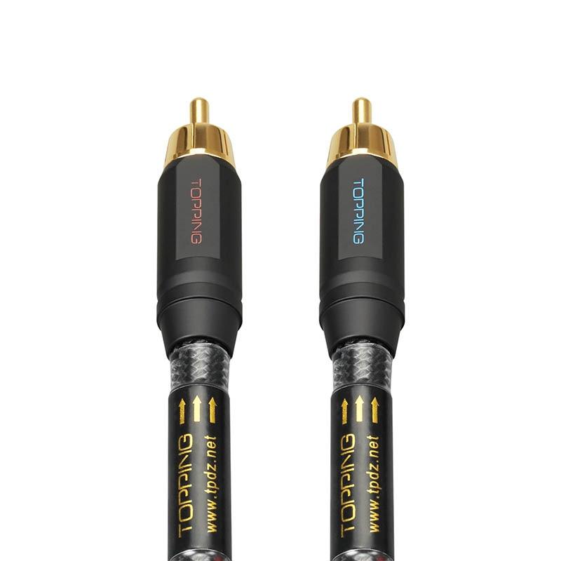 TOPPING TCR2 6N Single Crystal Copper Gold-Plated RCA Cable HiFiGo 