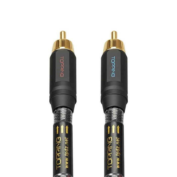 TOPPING TCR2 6N Single Crystal Copper Gold-Plated RCA Cable HiFiGo 