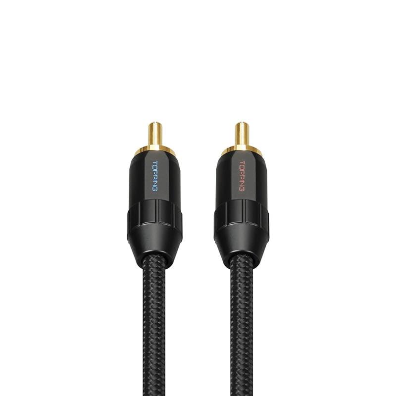 TOPPING TCR2 6N Single Crystal Copper Gold-Plated RCA Cable HiFiGo 