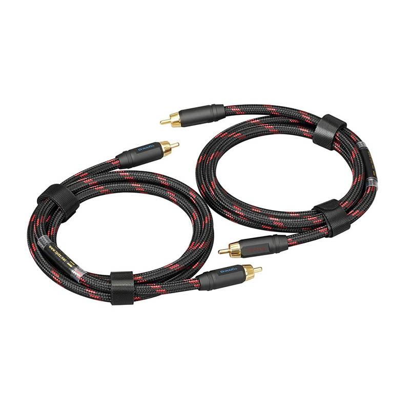 TOPPING TCR2 6N Single Crystal Copper Gold-Plated RCA Cable HiFiGo 