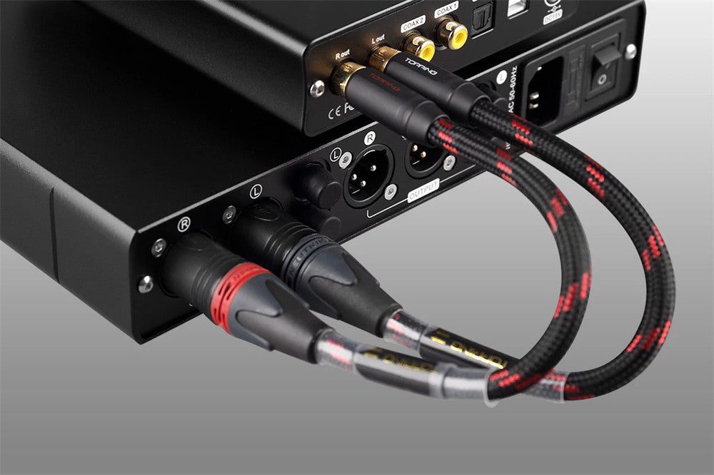 TOPPING TCRX1 Fever Audio Cable Double Lotus RCA To Double Canon XLR Male Cable HiFiGo 