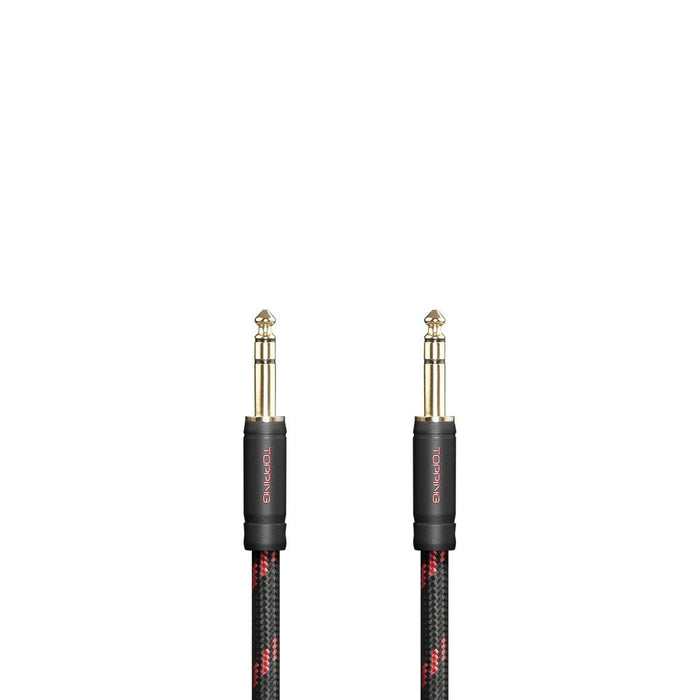 TOPPING TCT1 6.35mm TRS to 6.35mm TRS Balanced Copper Cable OCC (Pair) HiFiGo 