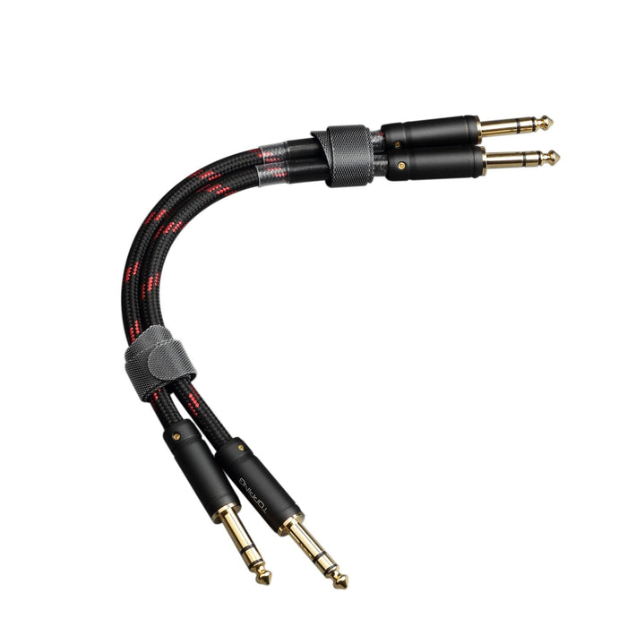 TOPPING TCT1 6.35mm TRS to 6.35mm TRS Balanced Copper Cable OCC (Pair) HiFiGo TCT1-25CM 