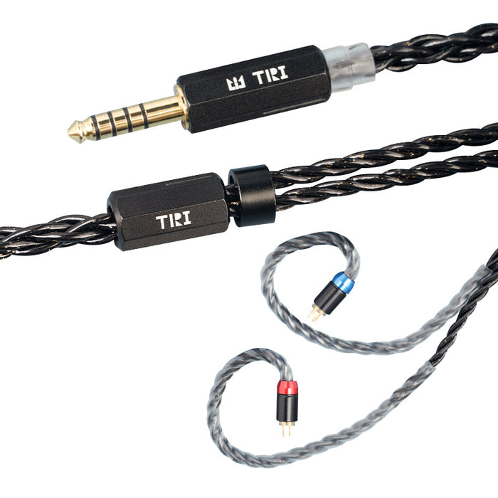 TRI Onyx 6 Core 6N Single Crystal Copper Silver-plated Earphone Cable For TRI I3 Pro Meteor HiFiGo 
