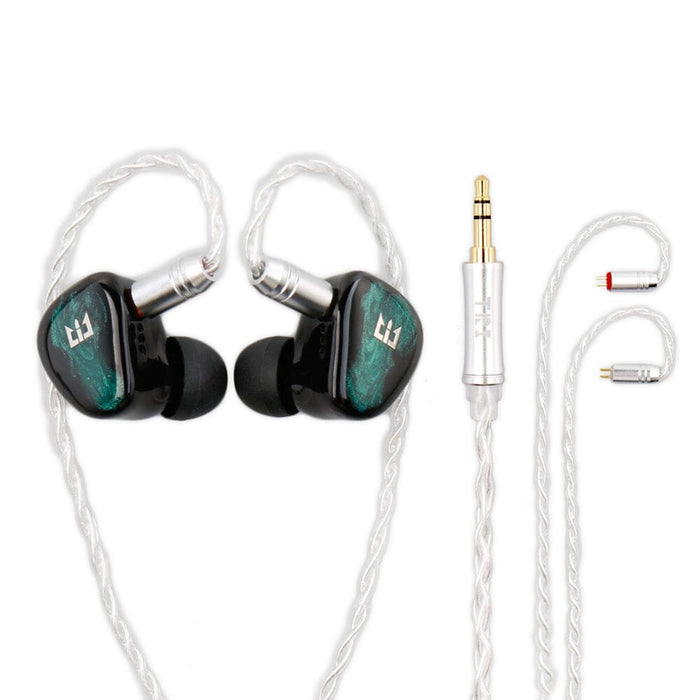 TRI Star River 2DD In-Ear Monitor 2Pin Wired Earphone HiFiGo Green 3.5mm 