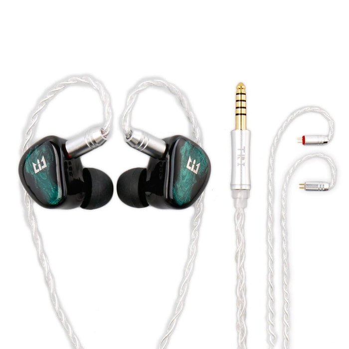 TRI Star River 2DD In-Ear Monitor 2Pin Wired Earphone HiFiGo Green 4.4mm 