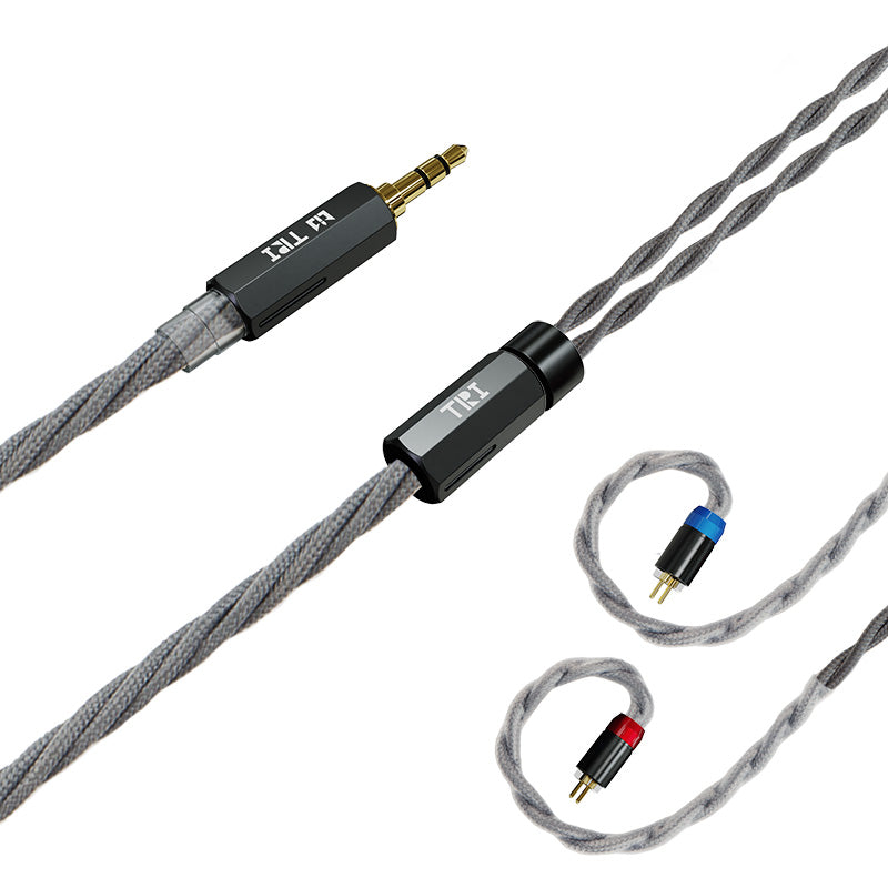 TRI Wolfram 4 Core OFC Shielding Pure Silver Upgrade Earphone Cable For TRI I3 Pro HiFiGo 