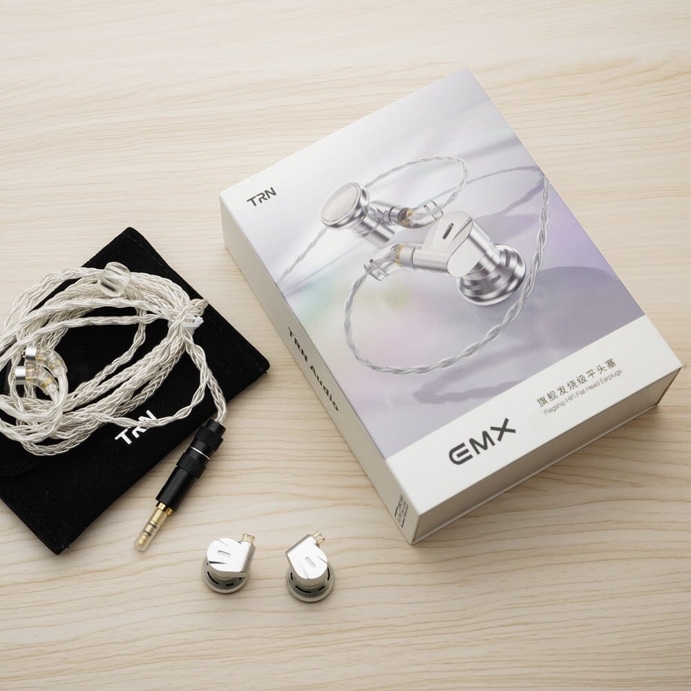 TRN EMX New Flagship Audiophile Dynamic Driver Flat Head Earphones HiFiGo 