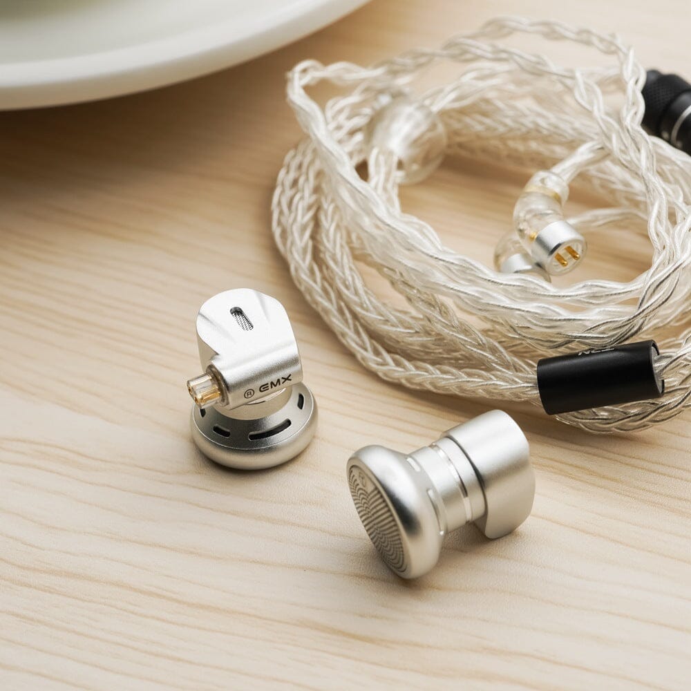 TRN EMX New Flagship Audiophile Dynamic Driver Flat Head Earphones HiFiGo 