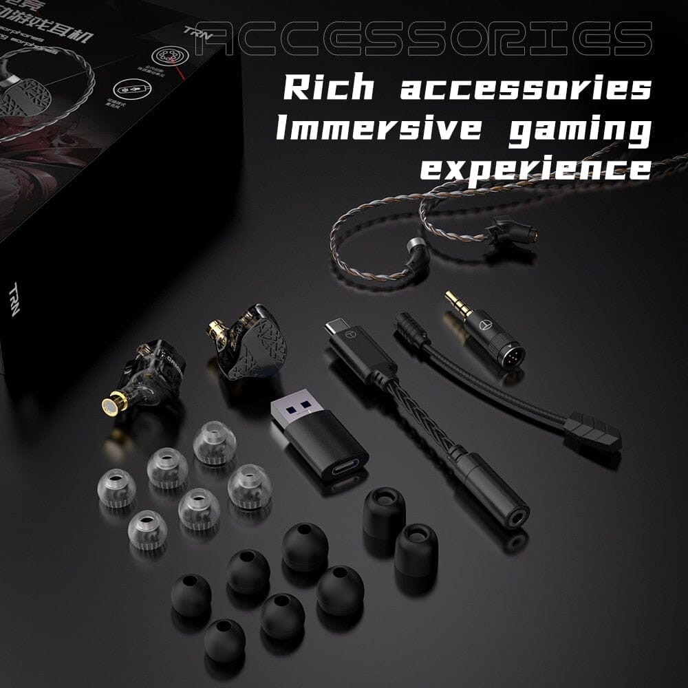 TRN Mars 1DD + 1BA + 1Vibration Triple Driver In-Ear Monitors HiFiGo 