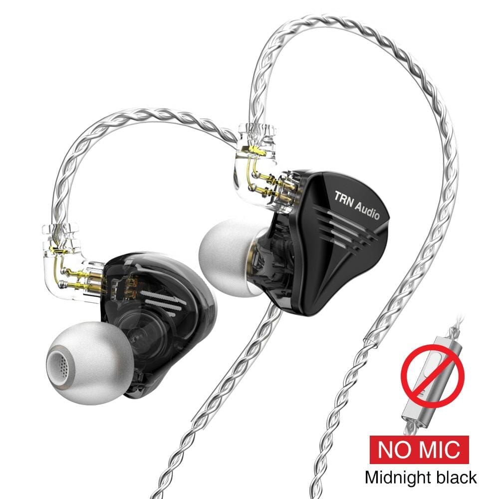 TRN TA2 2BA+1DD Hybrid In-Ear Monitors HiFiGo Black no mic 