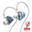 TRN TA2 2BA+1DD Hybrid In-Ear Monitors HiFiGo Blue no mic 