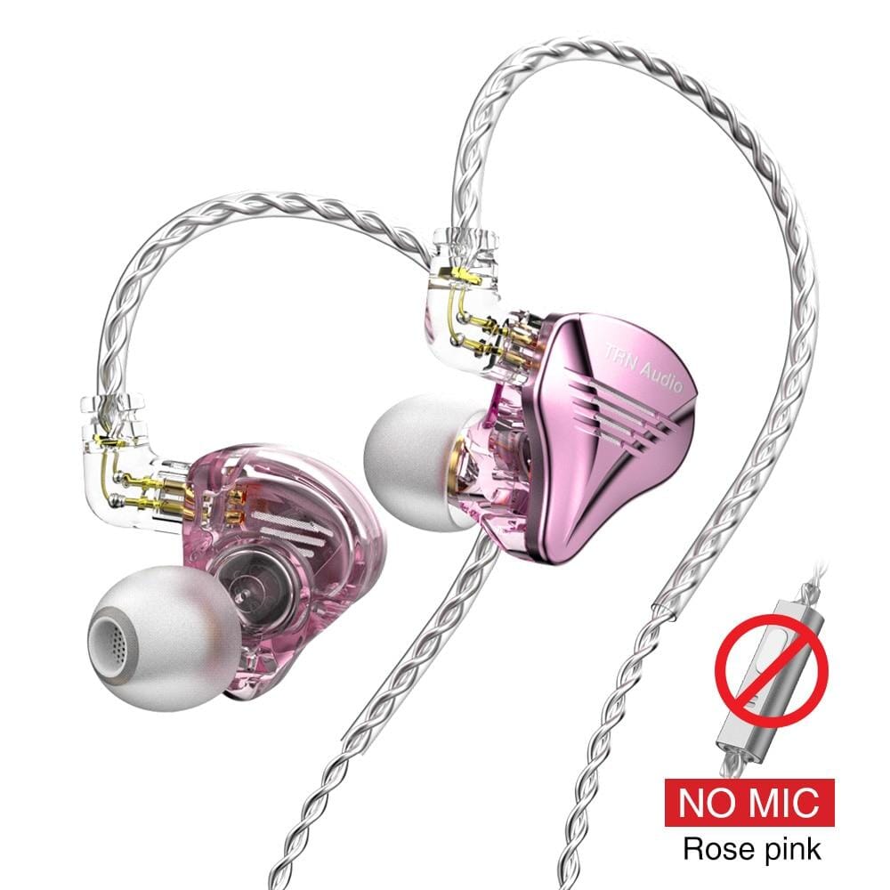 TRN TA2 2BA+1DD Hybrid In-Ear Monitors HiFiGo Pink no mic 