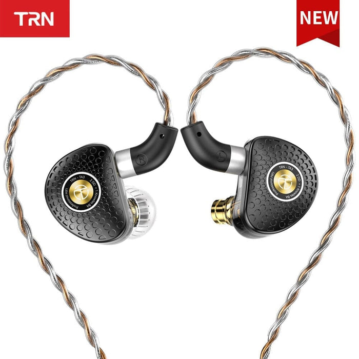 TRN TA3 2DD+1BA Hybrid Knowles Balanced Armature In-Ear Monitors With 2.5/3.5/4.4 Swappable Connectors Earphone HiFiGo 