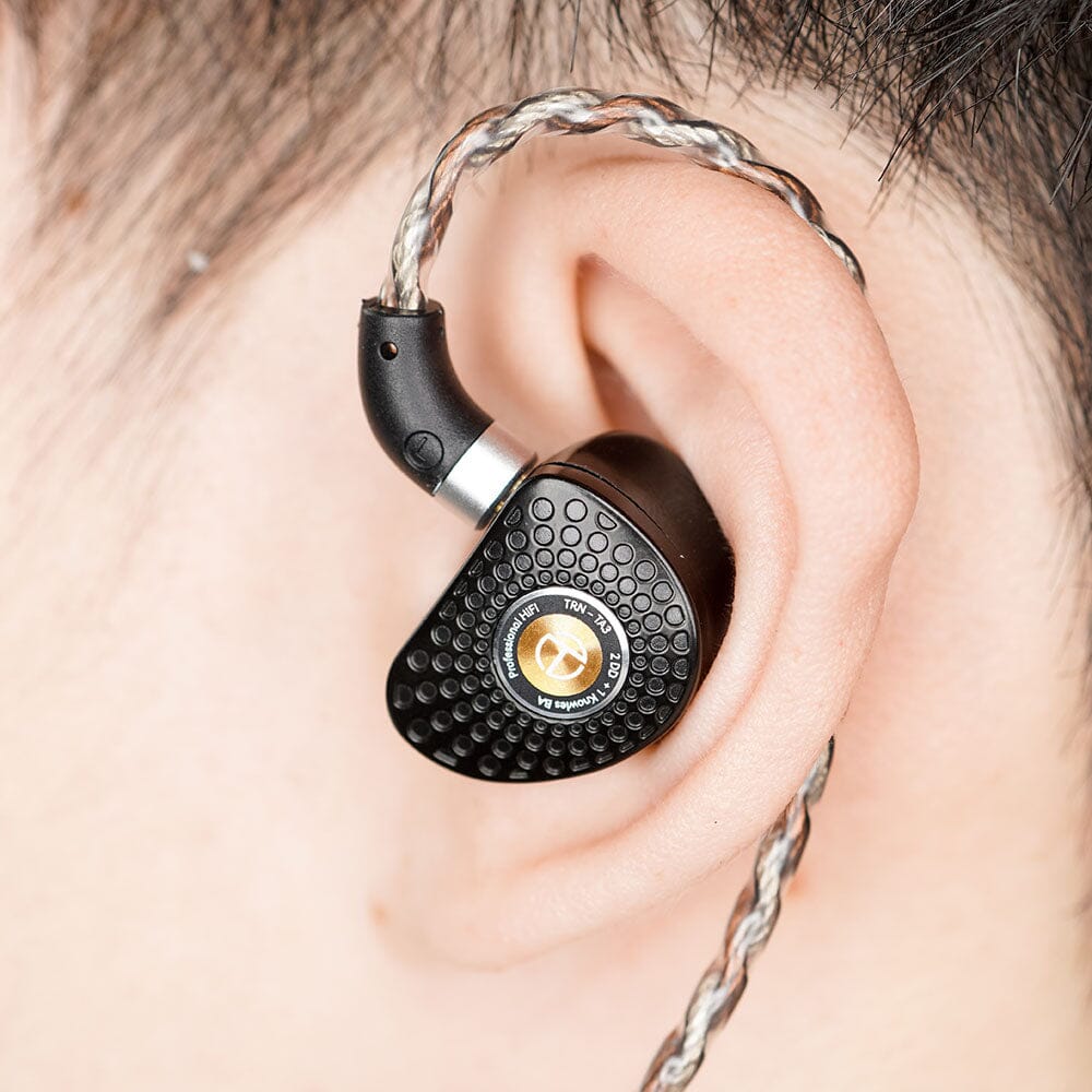 TRN TA3 2DD+1BA Hybrid Knowles Balanced Armature In-Ear Monitors With 2.5/3.5/4.4 Swappable Connectors Earphone HiFiGo 