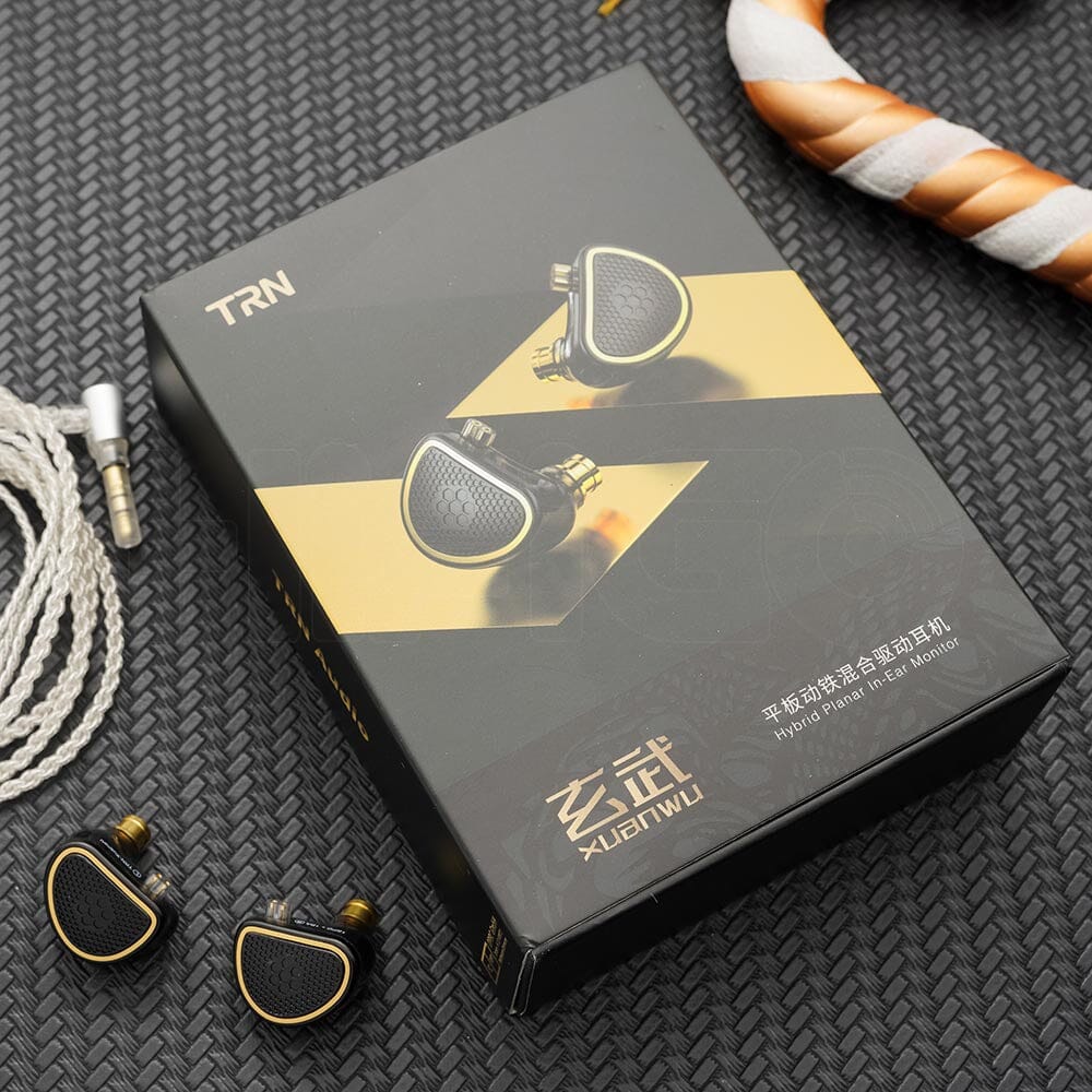 TRN Xuanwu 10mm Square Planar Driver + 1BA Hybrid In-Ear Monitors IEMs Earphone HiFiGo 