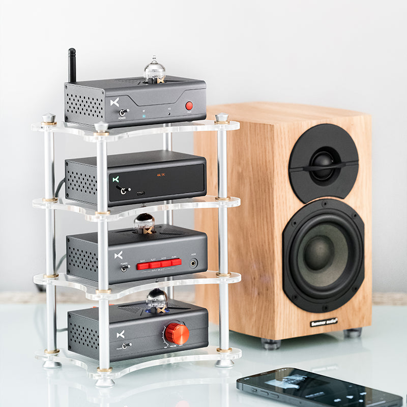 xDuoo X-R01 Multilayer Acrylic HiFi Rack For Small Amps & DACs HiFiGo 