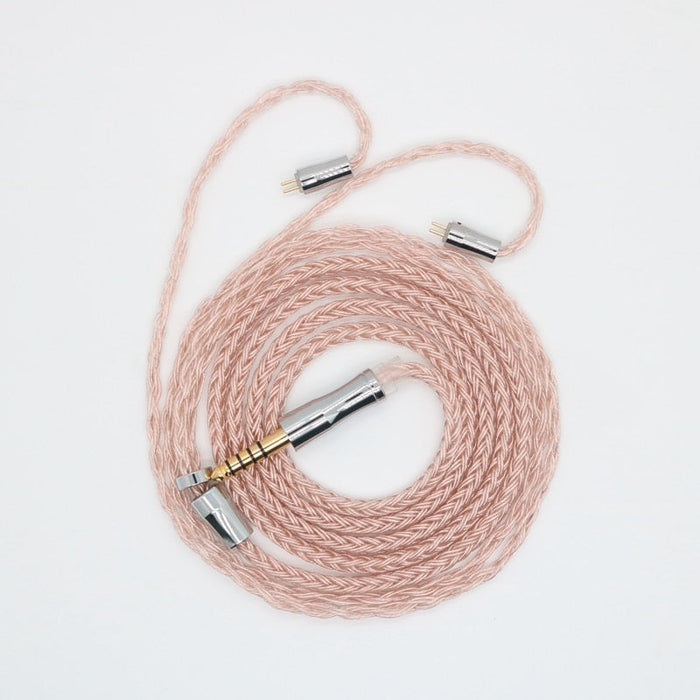 XINHS 16 Core 6N Single Crystal Copper Silver Plated Earphone Cable 2.5 / 3.5 / 4.4 - MMCX / 0.78mm 2Pin / QDC Earphone Cable HiFiGo 