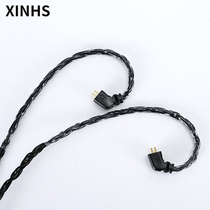 XINHS 16-Strand 5N Single Crystal Copper Plated Silver Earphone Cable 2.5/3.5/4.4 - 0.78 2Pin / MMCX / QDC / TFZ Earphone Cable HiFiGo 