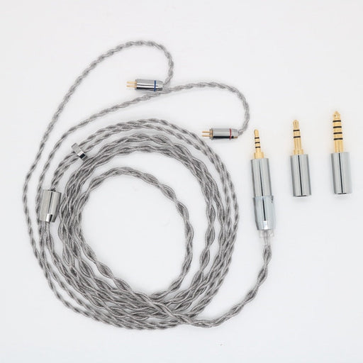 XINHS 4 Cores Graphene Alloy Silver Plated Earphone Cable 2.5/3.5/4.4 - MMCX / 0.78mm 2Pin / QDC Earphone Cable HiFiGo 