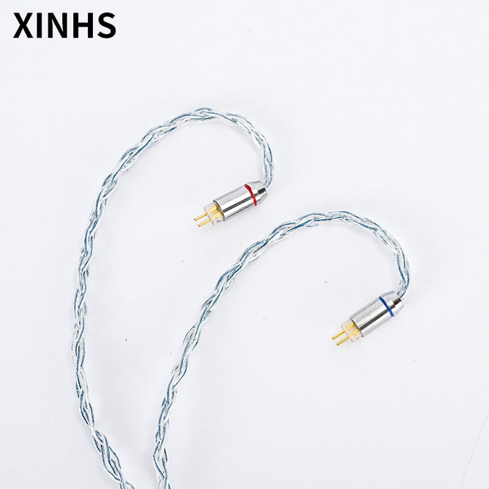 XINHS 8 Strands Sliver-Plated Earphone Cable 2.5 / 3.5 / 4.4 - 2Pin / MMCX / QDC / TFZ Earphone Cable HiFiGo 