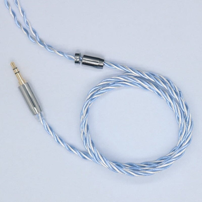 XINHS Blue Moon 6N Single Crystal Copper & Silver-Plated Mixed Braiding Cable 2.5 3.5 4.4 - MMCX 2Pin QDC TFZ Earphone Cable HiFiGo 