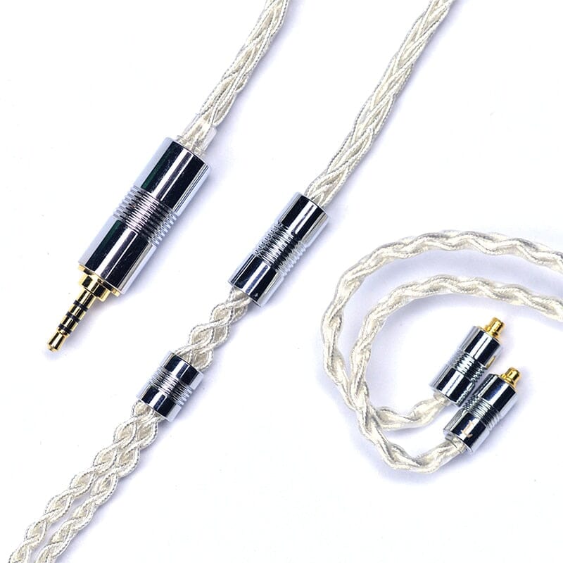 Yongse Galaxy 8 Core 5N-Pure Silver Earphone Cable 3.5/4.4mm-0.78 2PIN/MMCX HiFiGo 